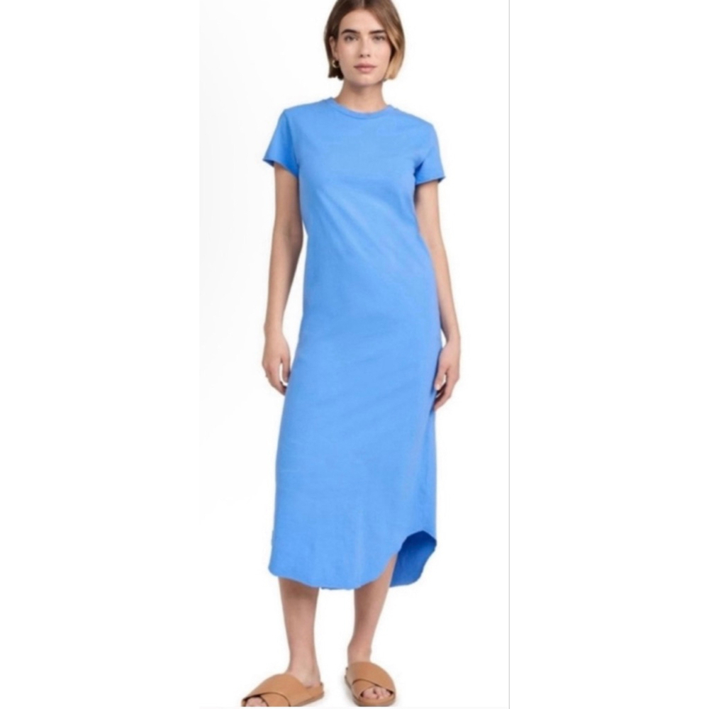 Frank & Eileen Blue Cotton T-Shirt Maxi Dress M NEW!